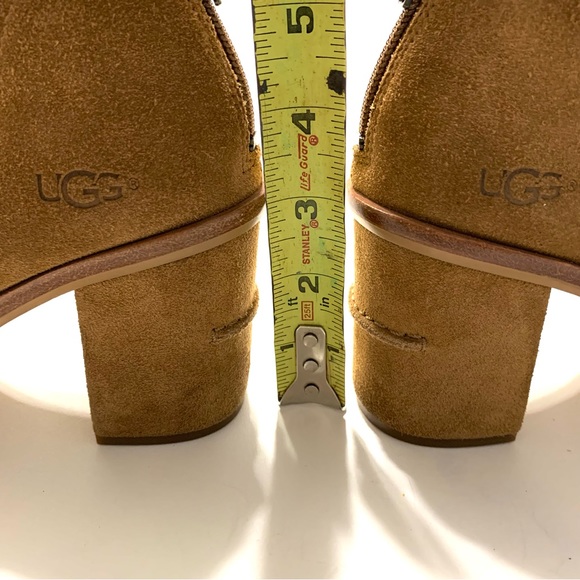 UGG Ginger Open Toe Suede Boot Ankle Bootie - Picture 16 of 16